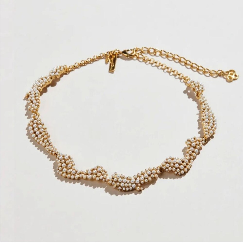 Oscar de la Renta Torn Paper Necklace - Picture 2 of 4